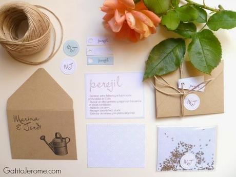 Semillas aromáticas, en el ejemplo: perejil regalos invitados personalizados y originales