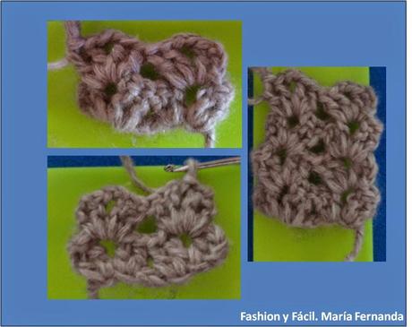 Punto espiga de  trigo a crochet ideal para tejer cintillos o diademas (Wheat stitch with crochet ideal for headbandas)
