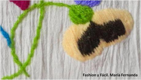 Bordado con lana de colores (Emroidery with colorred wool)