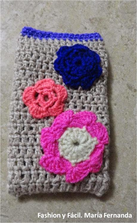 Forro para el móvil o teléfono celular a crochet (Mobil phone crocheted case)