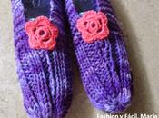 Slippers flores ganchillo (Slippers with crocheted flowers). Patucos babuchas tejidas