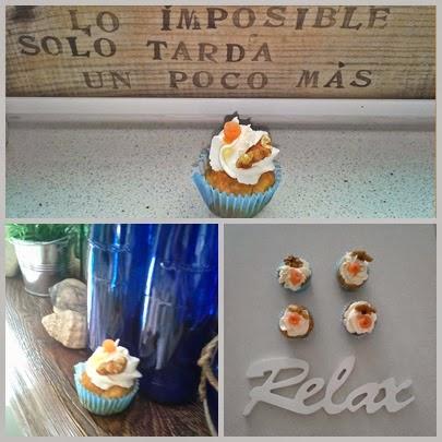 Mini cupcakes salmón y nueces