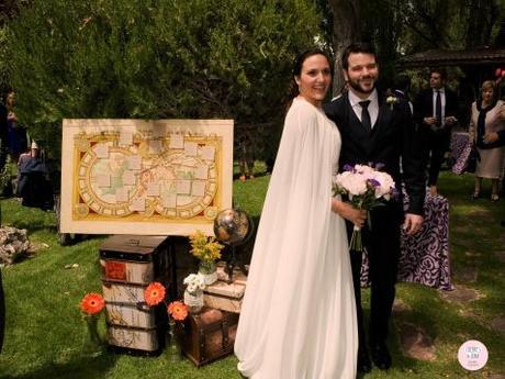 colores-de-boda-seating-plan-mapa-vintage La boda de Chiara & Manuel