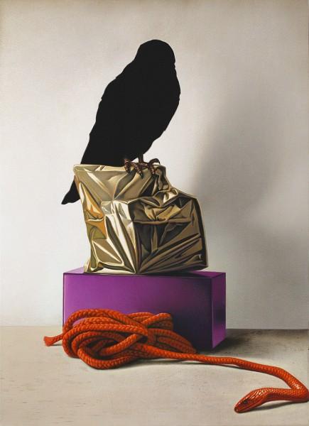 Eckart Hahn, Nightfalke, 2013, acrílico sobre lienzo, 70 x 50 cm. Cortesía del artista