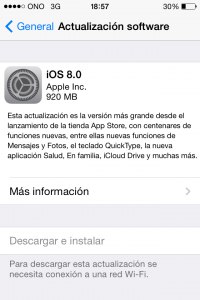 iOS 8 ya disponible
