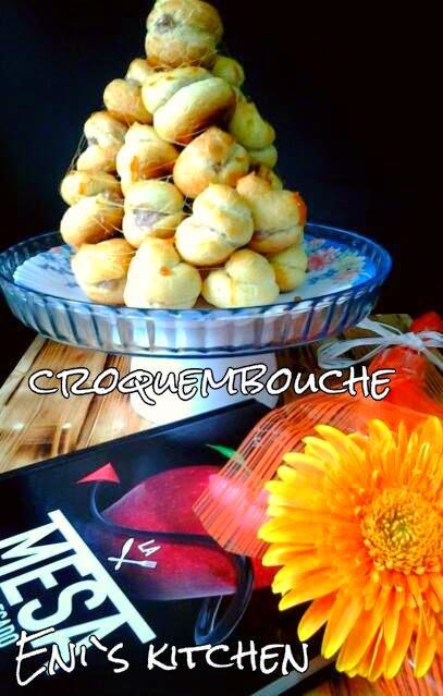 Croquembouches, masa coux rellena de crema de trufa - Tort conic pasta coux  umplut cu frisca de ciocolata!