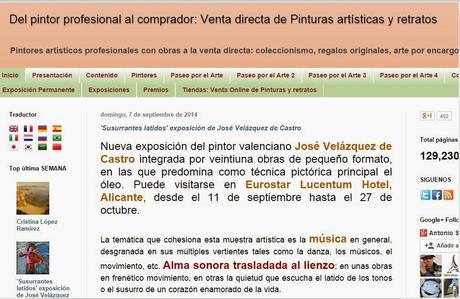 Exposición de José Velázquez de Castro en Eurostars Lucen...