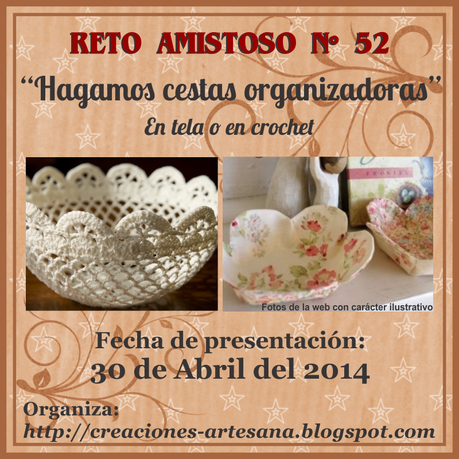 Reto amistoso: cesta de crochet