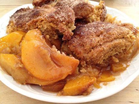 tartas de frutas recetas tarta de melocoton Southern Peach Cobbler (tarta de melocotón) recetas fáciles y rápidas tartas recetas fáciles frutas postres recetas delikatissen cobbler de melocotón 