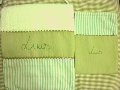 TOALLAS PERSONALIZADAS Y BOLSAS MERIENDA A JUEGO