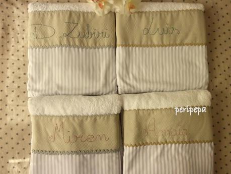 TOALLAS PERSONALIZADAS Y BOLSAS MERIENDA A JUEGO