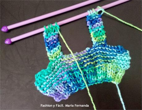 Cómo tejer un crop top  para una muñeca de trapo repollito (A knitted crop top for a cabbage patch kid)