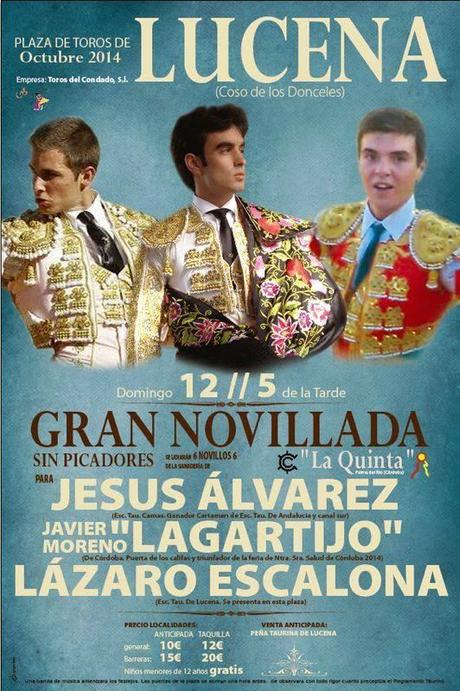 PRESENTADO EL CARTEL DE LA NOVILLADA DE LUCENA DEL PRÓXIMO 12 DE OCTUBRE