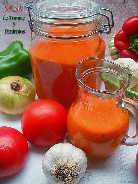 Salsa de tomate y pimientos