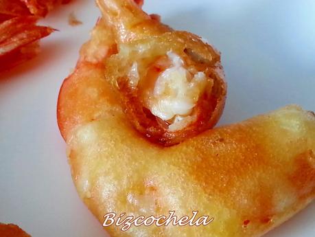 LANGOSTINOS  EN GABARDINA O REBOZADOS