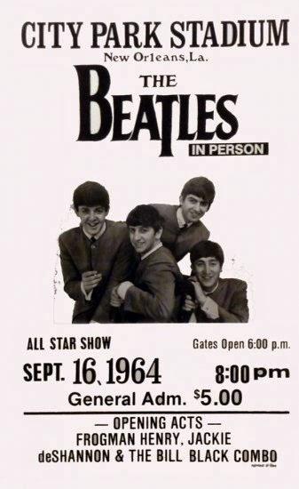 50 años: 16 Sept.1964 - City Park Stadium - New Orleans, Louisiana Los Beatles conocen a Fats Domino