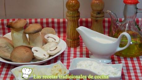 Receta de salsa de champiñones y setas