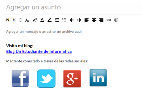 insertar firma en correo electronico outlook