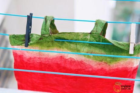 Diy.....bolsa con estampado de sandía