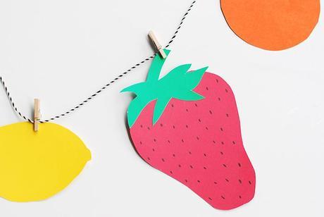 Guirnaldas con frutas = Decoración para el #verano