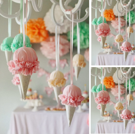 Diy......dulces guirnaldas en forma de ice cream.