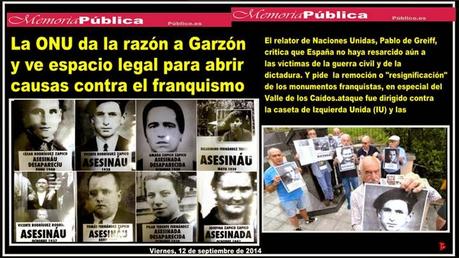 Crónica de siete días: La ONU da la razón a Garzón, Lorca y Machado mal explicados y la pugna entre Gallardón y Eduardo Torres.