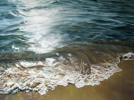 Zaria Forman pinturas realistas mar océano agua acuatico arte marinero mediterraneo