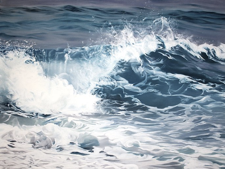 Zaria Forman pinturas realistas mar océano agua acuatico arte marinero mediterraneo
