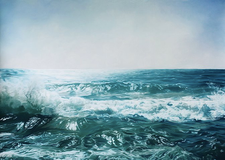 Zaria Forman pinturas realistas mar océano agua acuatico arte marinero mediterraneo