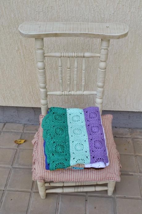 Manta de ganchillo, 12 colores.