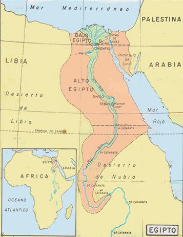 mapa antiguo egipto