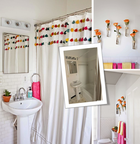 ANTES Y DESPUÉS DE UN BAÑO CON UNOS CAMBIOS DECORATIVOS