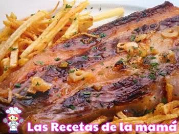 Receta de Churrasco al ajillo con patatas