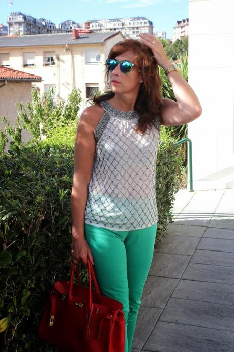 MIS LOOKS - VERDE Y PLATA