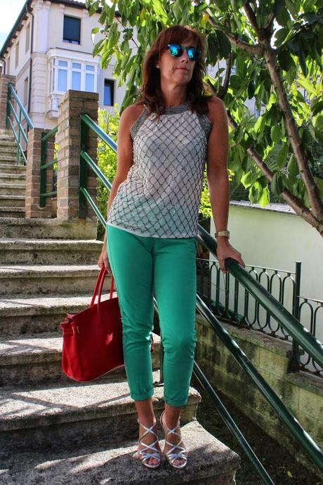 MIS LOOKS - VERDE Y PLATA