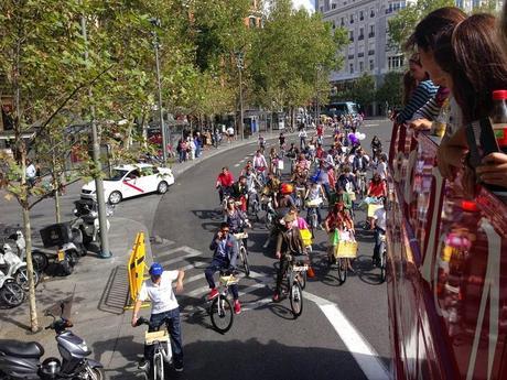 En la Puerta de Alcalá durante Trendcycle Madrid 2014 - Foto: Amaya Barriuso