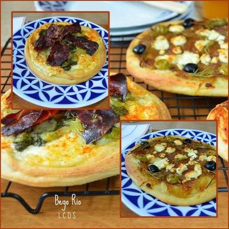 Mini pizzas variadas con masa de J. Oliver