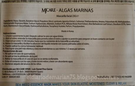 Mascarillas Mijin Cosmetics