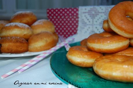 Berlinas rellenas de ganache de frambuesa