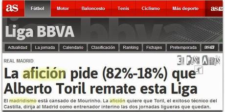 El diario As y los titulares de los resultados de sus encuestas