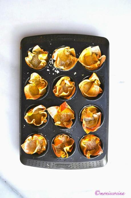 CESTAS DE WONTON CON VERDURAS