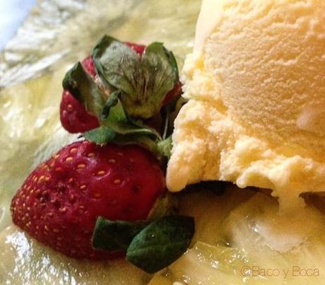 detalle-carpaccio-pina-con-helado-restaurante-El-boliche-del-gordo-cabrera-barcelona-1