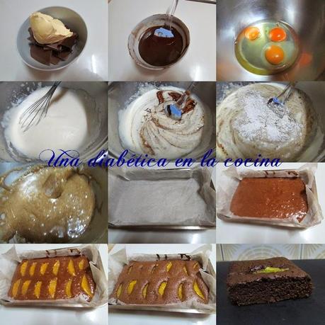 Brownie de chocolate y naranja sin azúcares añadidos