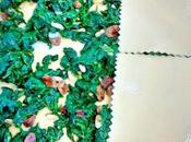 Lasaña espinacas, piñones pasas