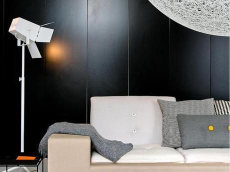 puro estilo nórdico moderno muebles de diseño librerias de obra grandes ventanales decoración en blanco casa de diseño blog decoración nórdica altos techos vigas blancas accesorios de diseño nórdico 