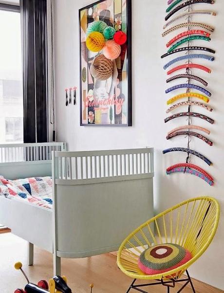 DECORAR LAS PAREDES CON PERCHAS DE ROPA