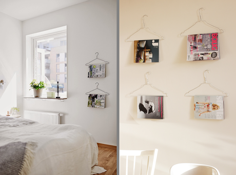 DECORAR LAS PAREDES CON PERCHAS DE ROPA