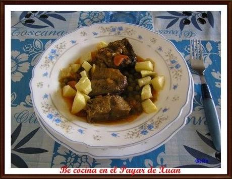 Estofado de ternera con verduras