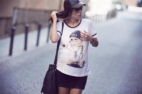 street style barbara crespo cat C&A tshirt tee fashion blogger outfit blog de moda