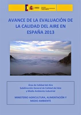 Avance de la Evaluación de la Calidad del Aire en España 2013
